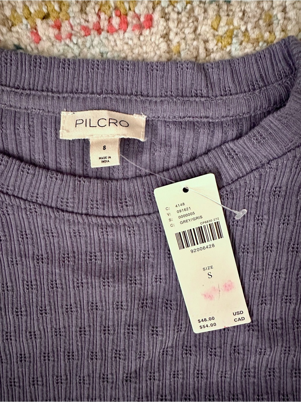 Pilcro textured Rib layering Tee - Picture 2 of 3